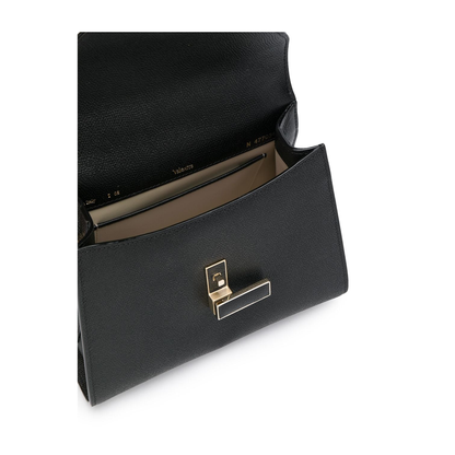 Iside Mini Millepunte Calf Leather Top Handle Bag - Black - Image 5