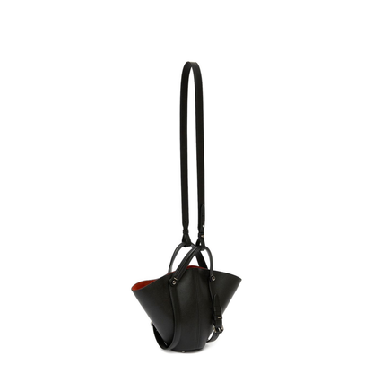Dress-age Small Calf Leather Top-Handle Bag - Black - Image 5