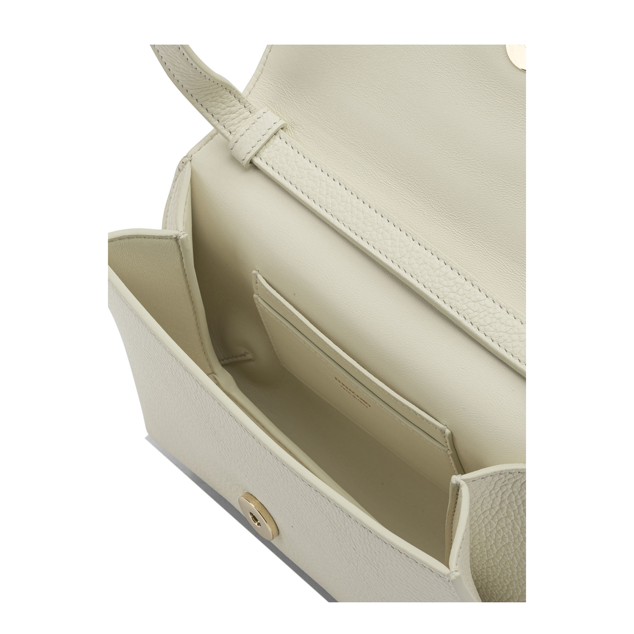 Lizzy Small Hammered Calfskin Crossbody - White - Image 4