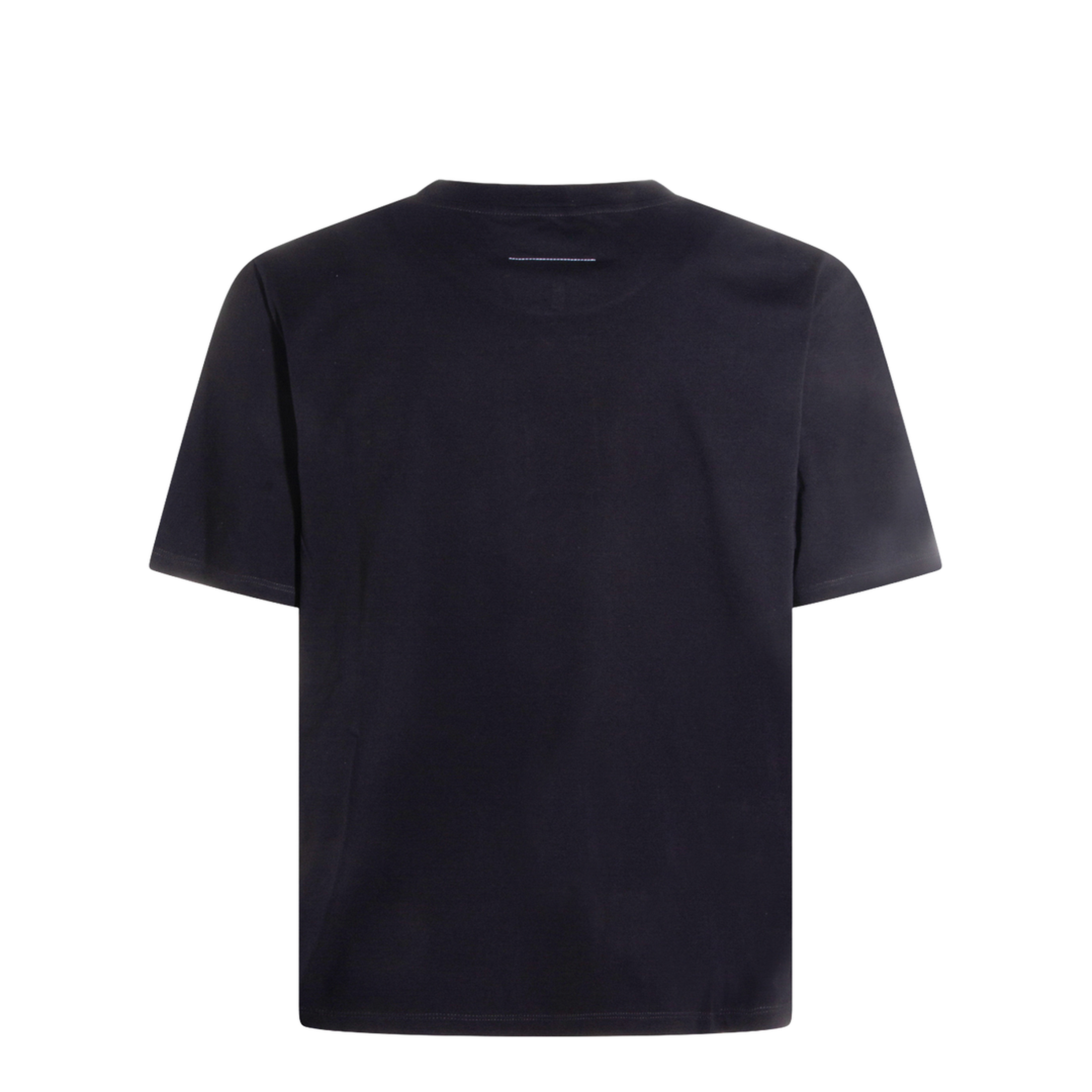 Black T-shirt with logo print - Image 3
