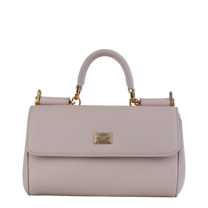 My Sicily Mini Calf Leather Top-Handle Bag - Beige - Image 1