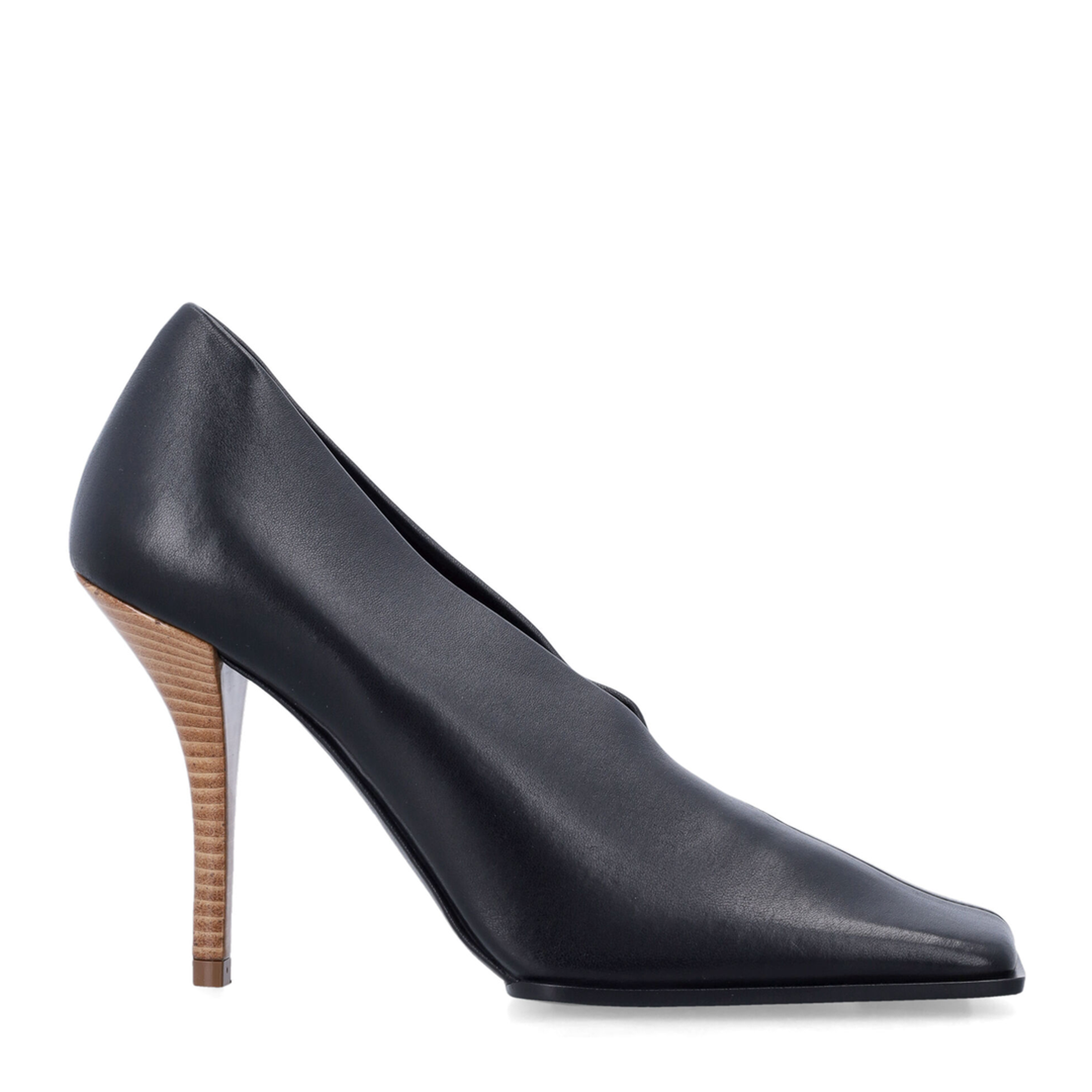 Soft Square Pumps in Leather - Image 1
