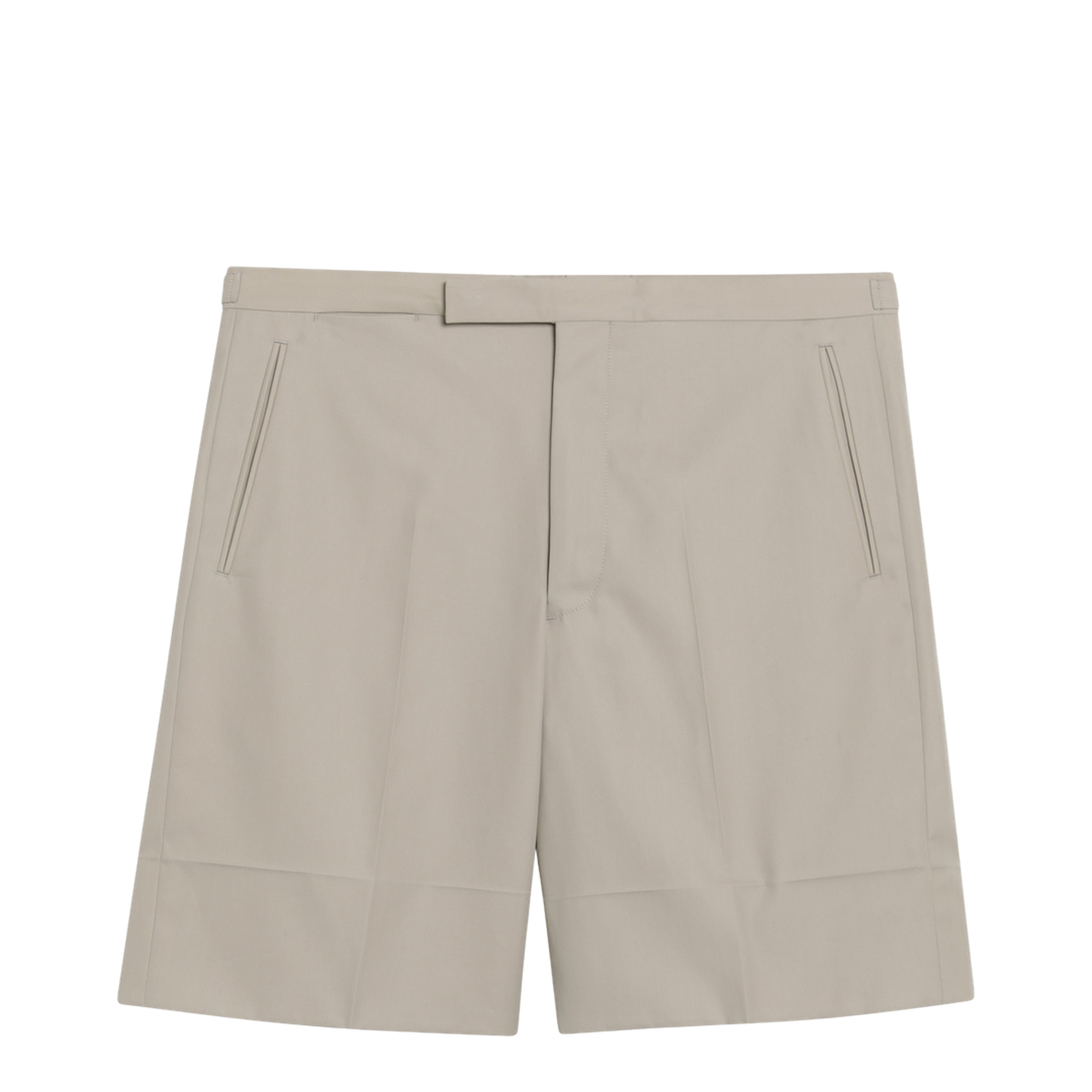 Sand-Colored Cotton Bermuda Shorts - Image 1