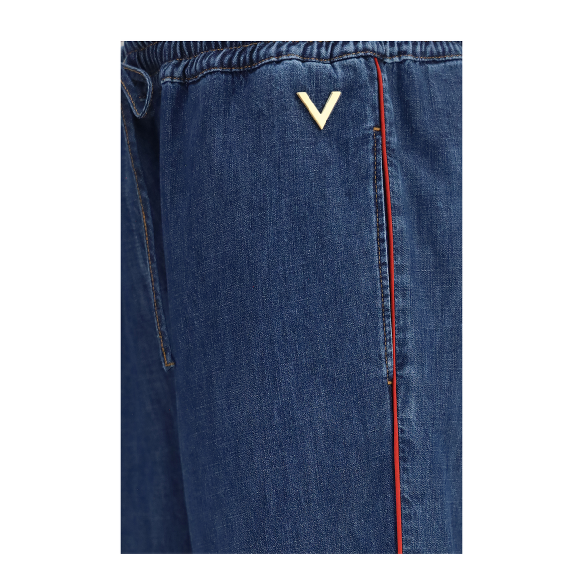 Lightweight Wide Leg Denim Pants - Image 3