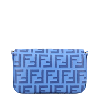 FF Diamonds Calf Leather Wallet on Chain - Azul mar - Image 2