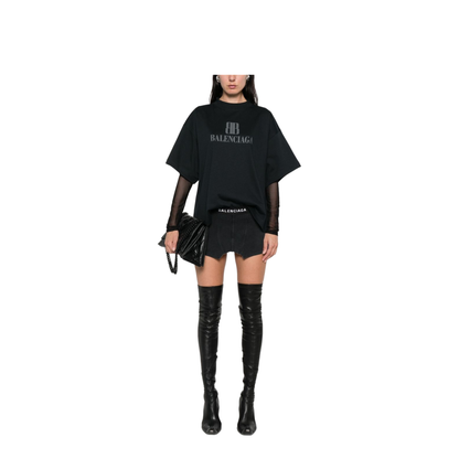 Cropped Nano Bb T-Shirt in Black - Image 3