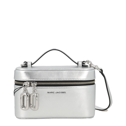 Scene Smooth Metallic Leather Vanity Bag - Silver - Image 1