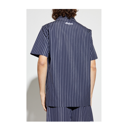 Striped Poplin Pyjama Shirt - Image 4