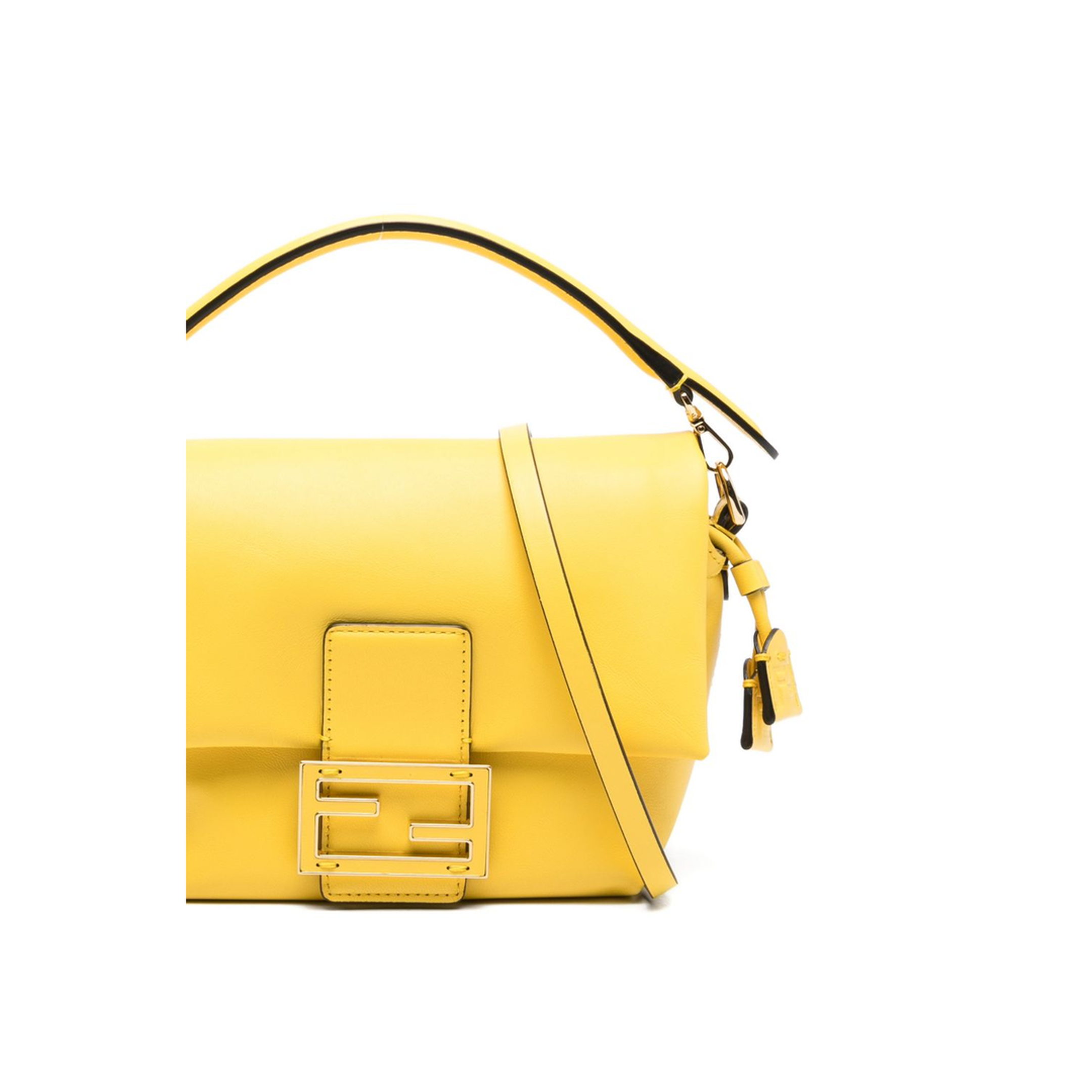 Mamma Baguette Small Lamb Leather Handbag - Giallo - Image 4
