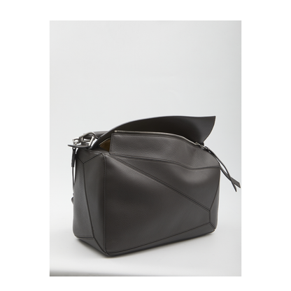 Large Puzzle Bag in Supple Grained Calfskin Brown - Image 4