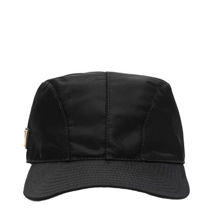 Cap With Visor In Black Re-Nylon - Image 1