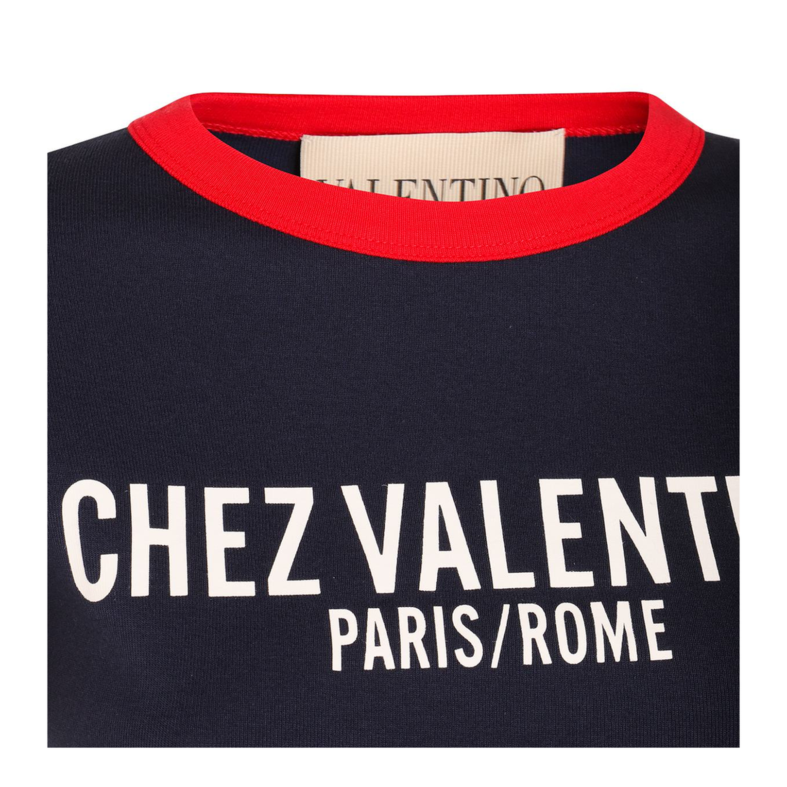 Cotton T-Shirt In Indaco/Paris/Avorio - Image 4
