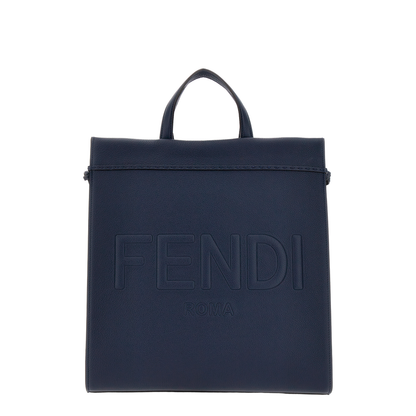 Sunshine Medium Leather Tote Bags - Blue - Image 5