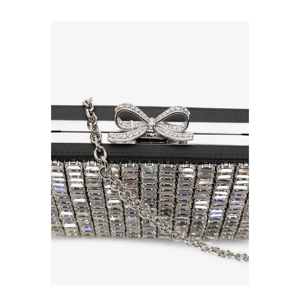 AQUA Crystal Clutch - Silver - Image 4