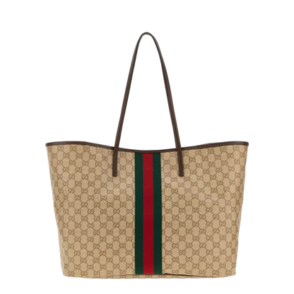 Tribeca Large Canvas Tote - Sand and Brown GG Canvas - Image 3
