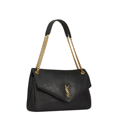 Cassandre Lambskin Pouch on Chain - Black - Image 5