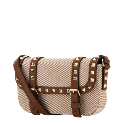 Two-Tone Canvas Rockstud Crossbody Bag - Image 2