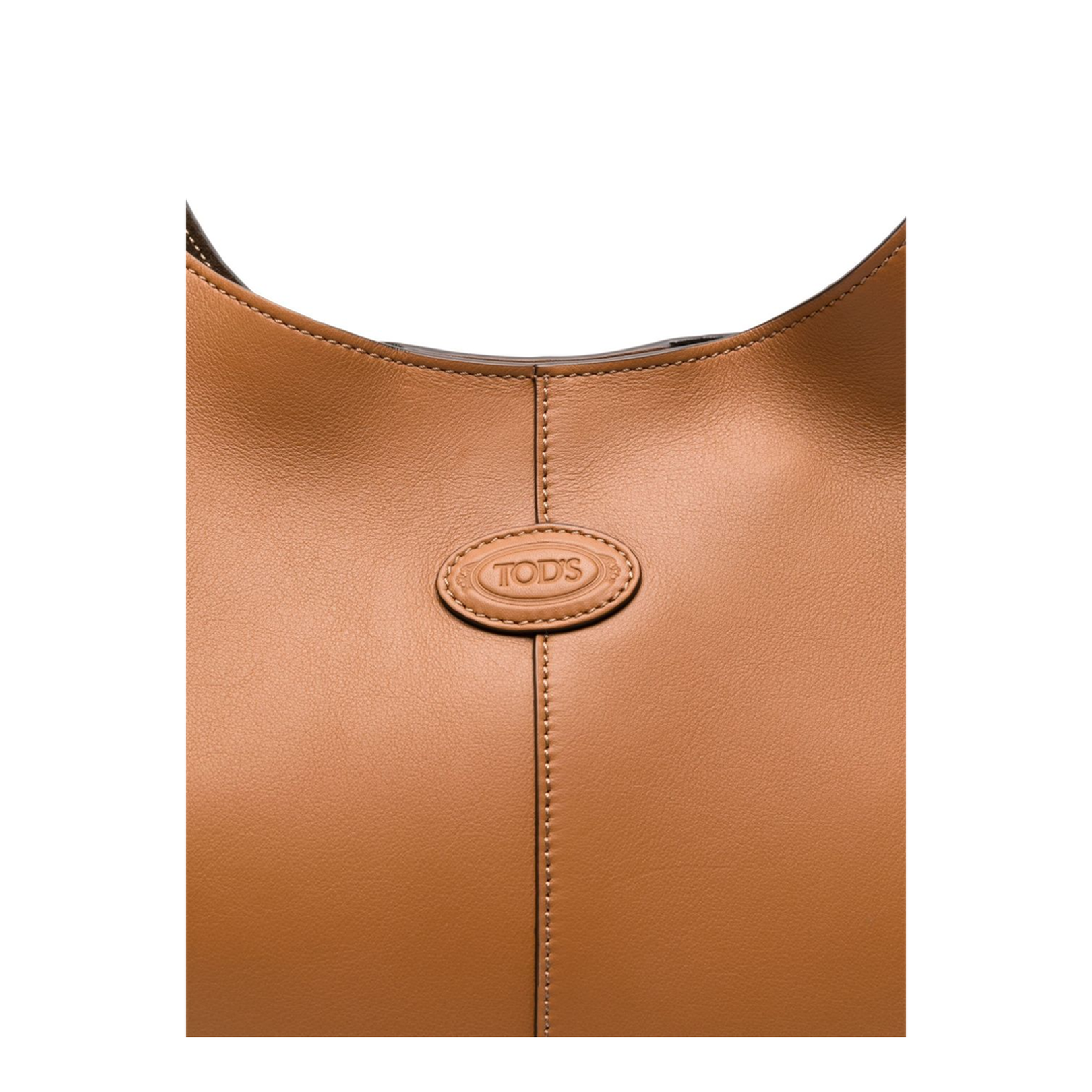 Leather Hobo Bag In Brown - Image 3