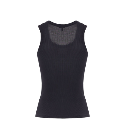 Anagram Tank Top in Silk Black - Image 4