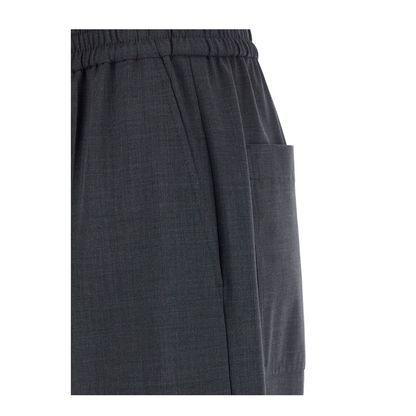 Wool Wide-Leg Trousers - Image 2