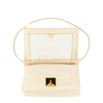 Prisma Small Calf Leather Shoulder Bag - Ivory - Image 4