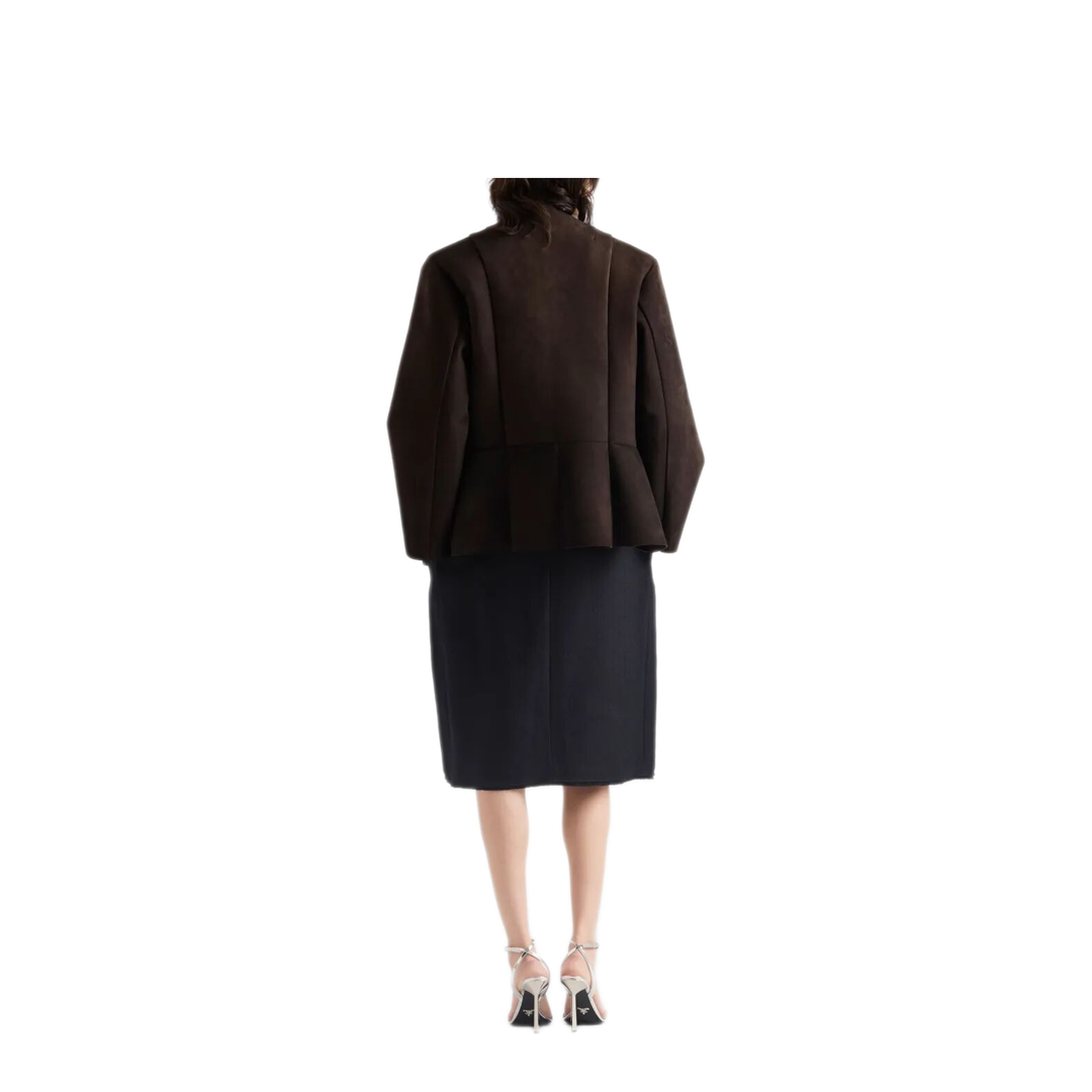 Chevron Wool Midi Skirt - Image 3