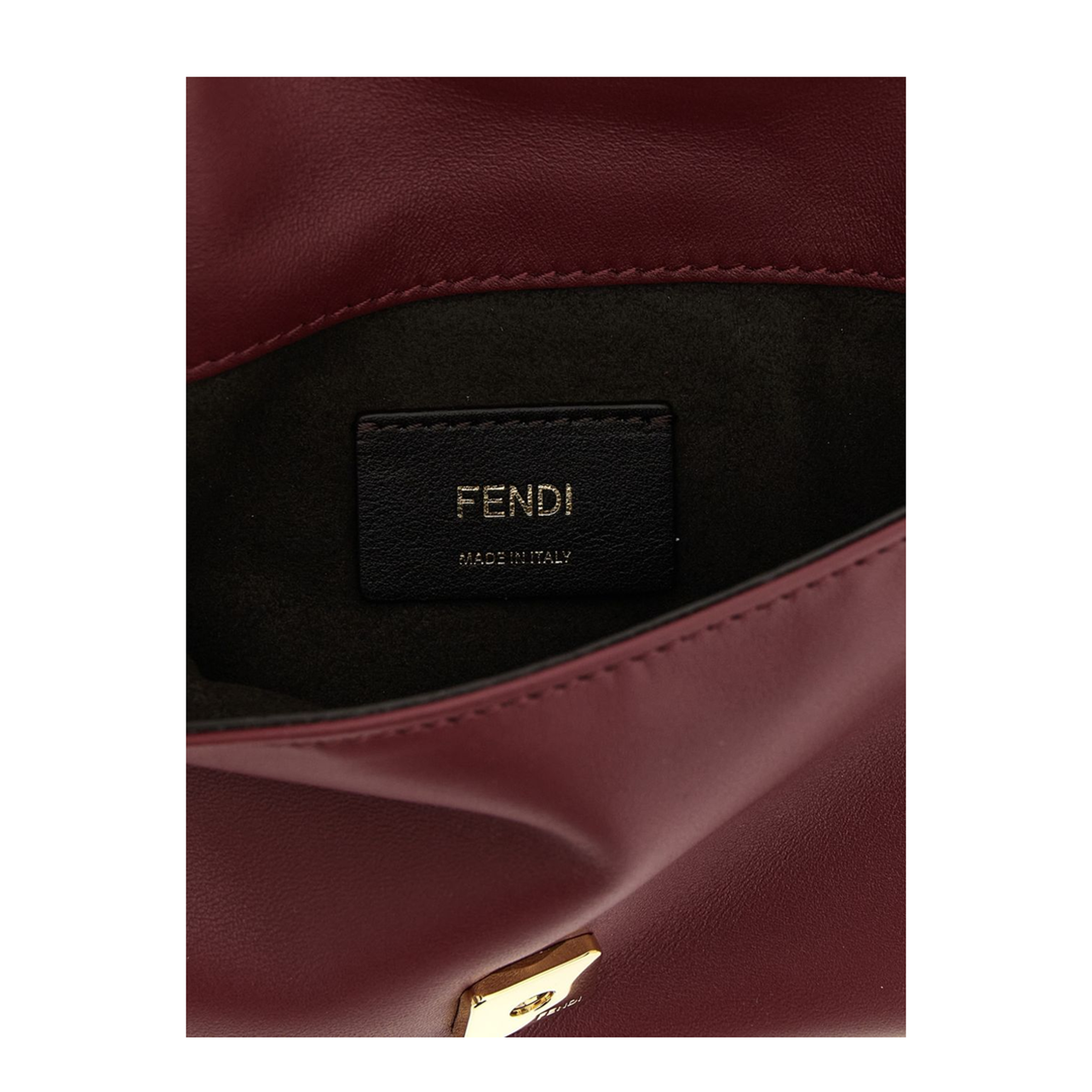 Medium Lambskin Pouch - Burgundy - Image 2