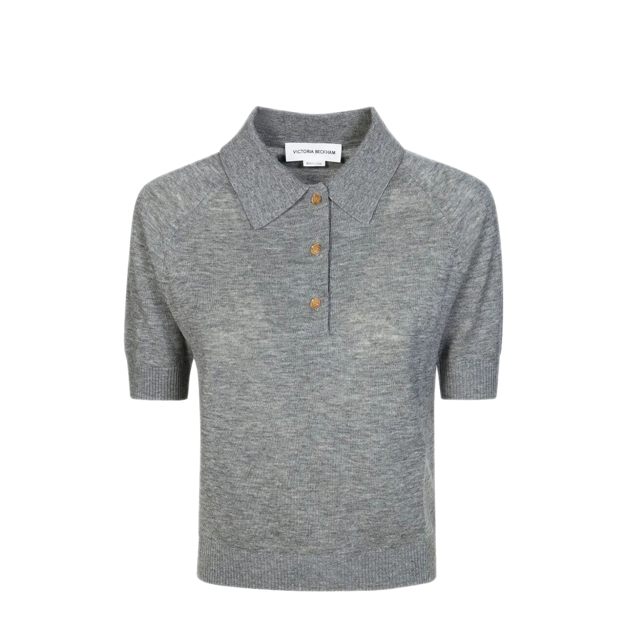 Lightweight Fine Gauge Knitted Polo Top - Image 1