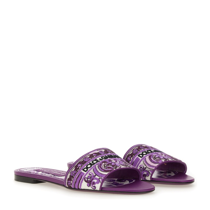 Embroidered Slides in Multicolor - Image 2