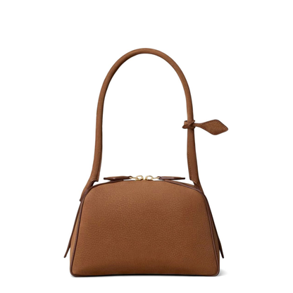 Le Bouledogue Small Nubuck Shoulder Bag - Terre d’Ombre Marron - Image 4