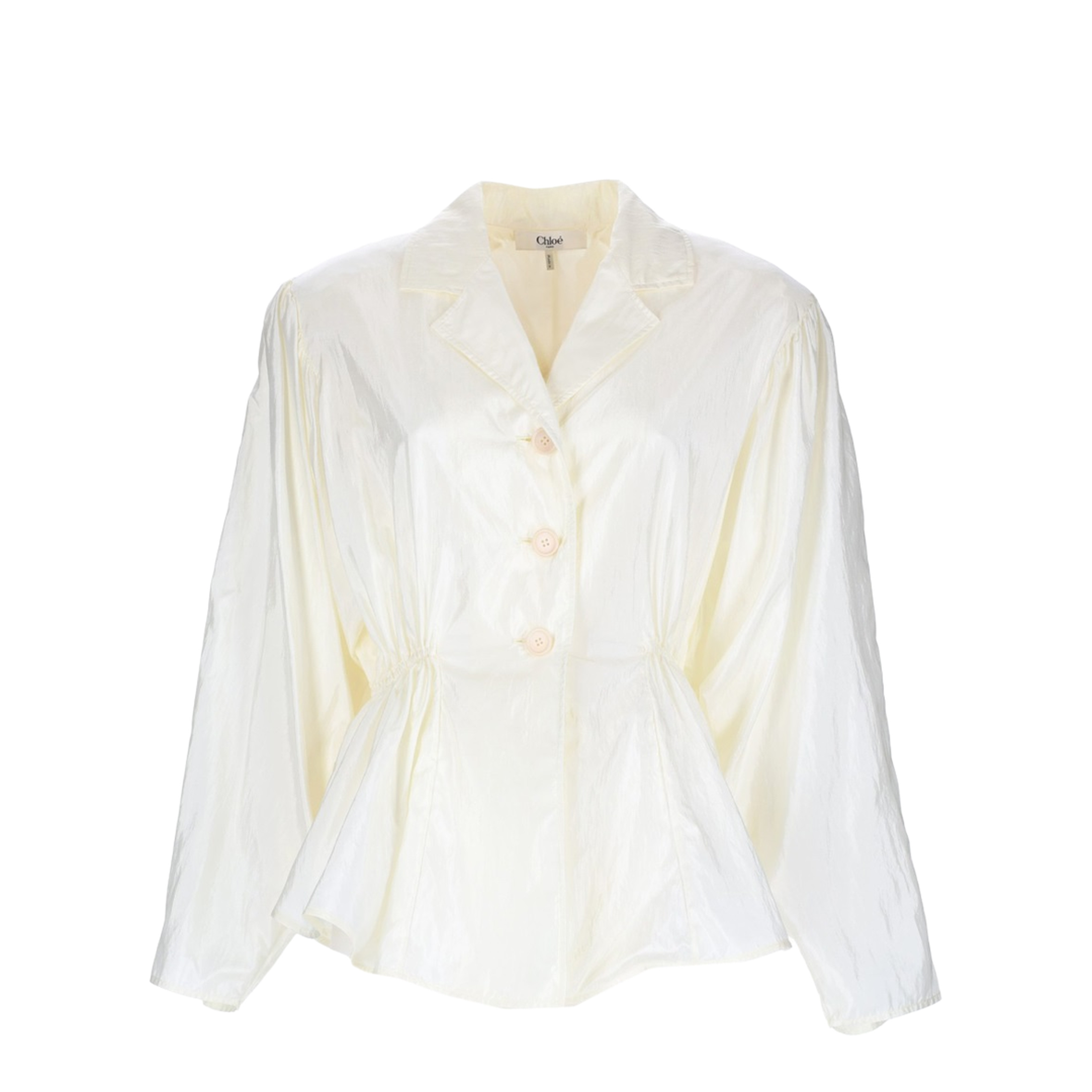 Silk Blend Top in White - Image 1