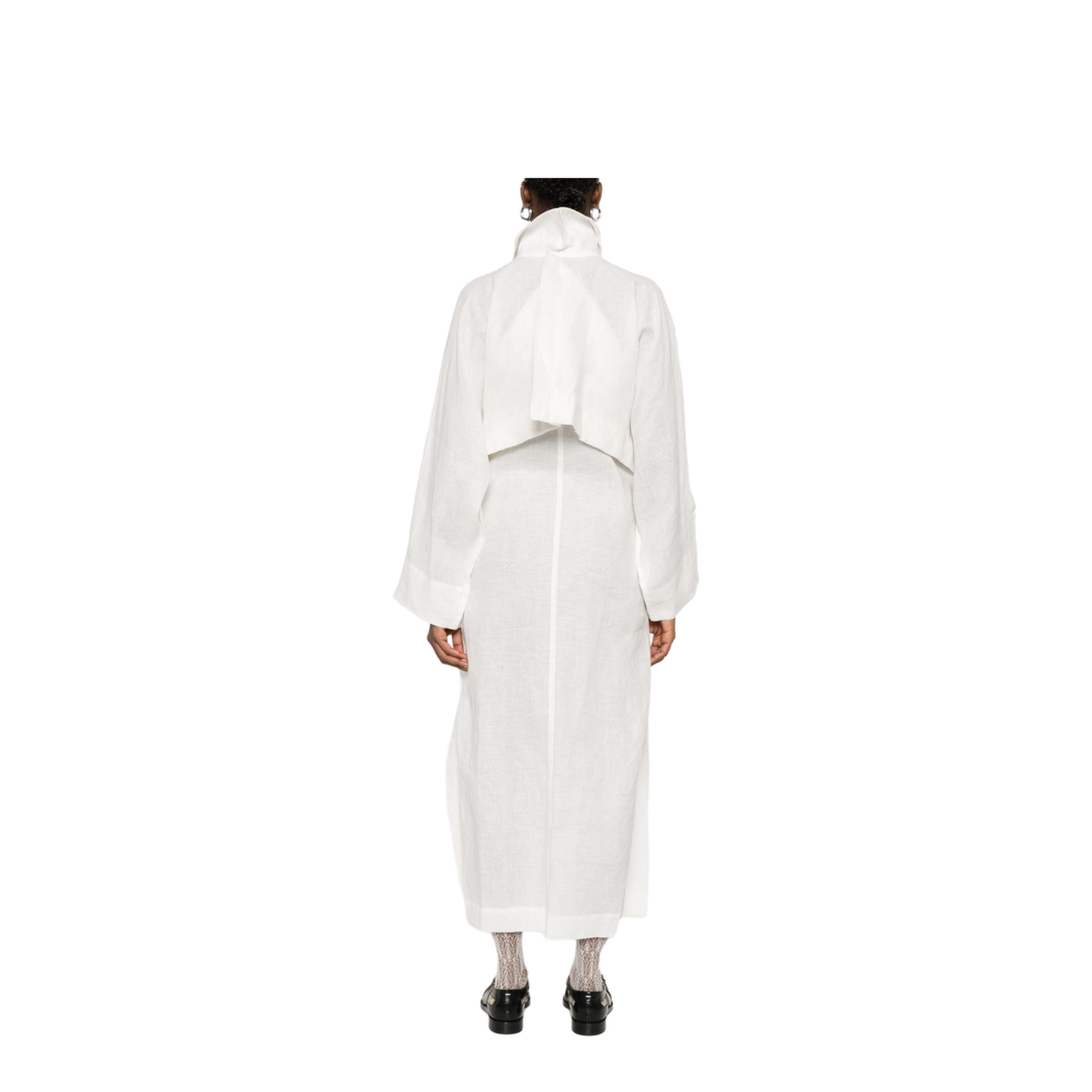 Double-Breasted Button Fastening Coat - Image 2