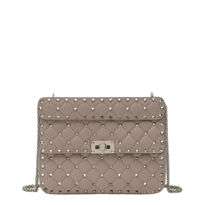 Medium Rockstud Spike Bag in Powder Pink Nappa Leather - Image 1