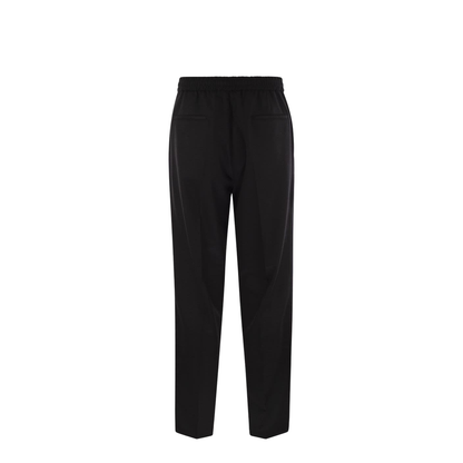Leisure fit trousers in virgin wool flannel with drawstring and double darts - Image 4