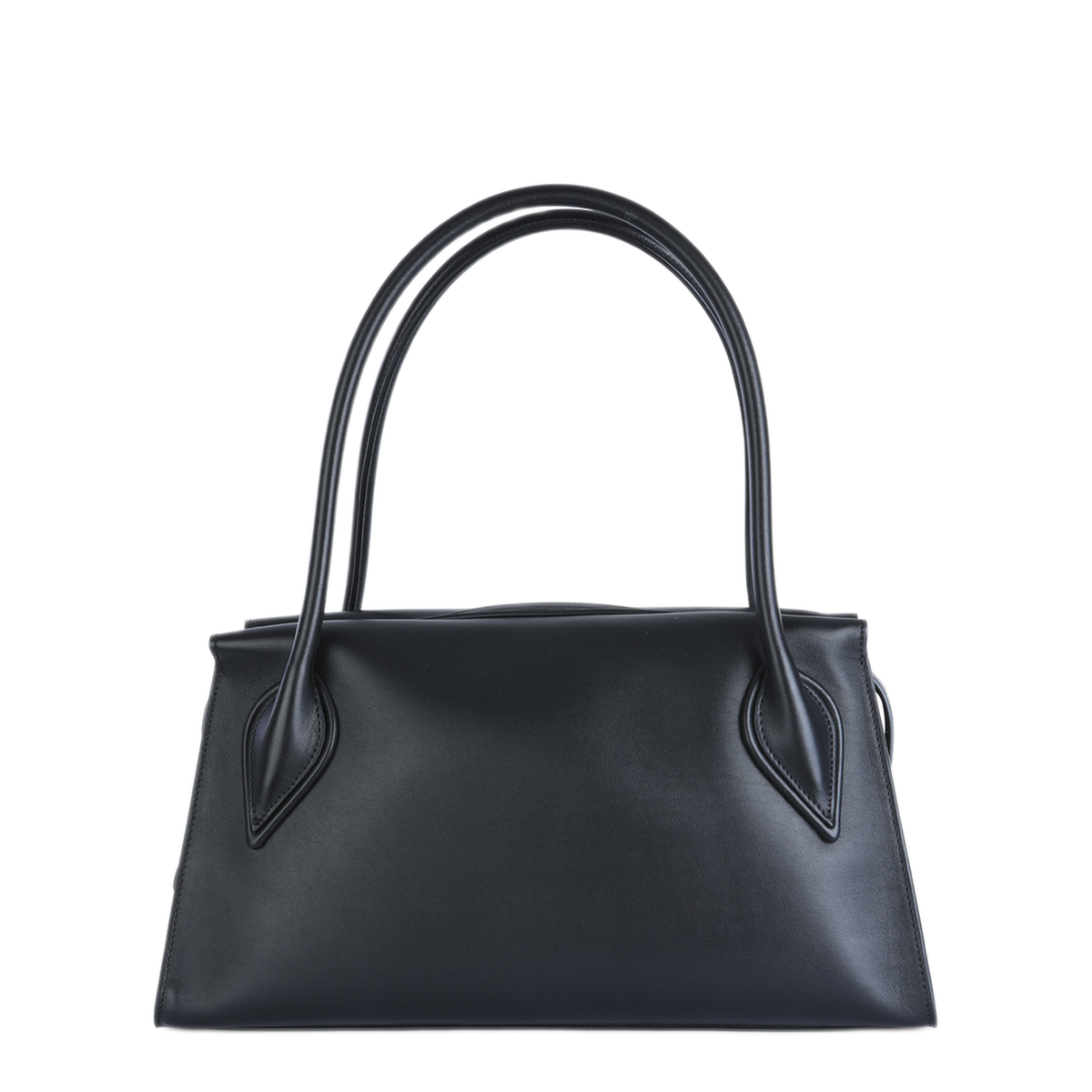 Venus Medium Calf Leather Shoulder Bag - Black - Image 6