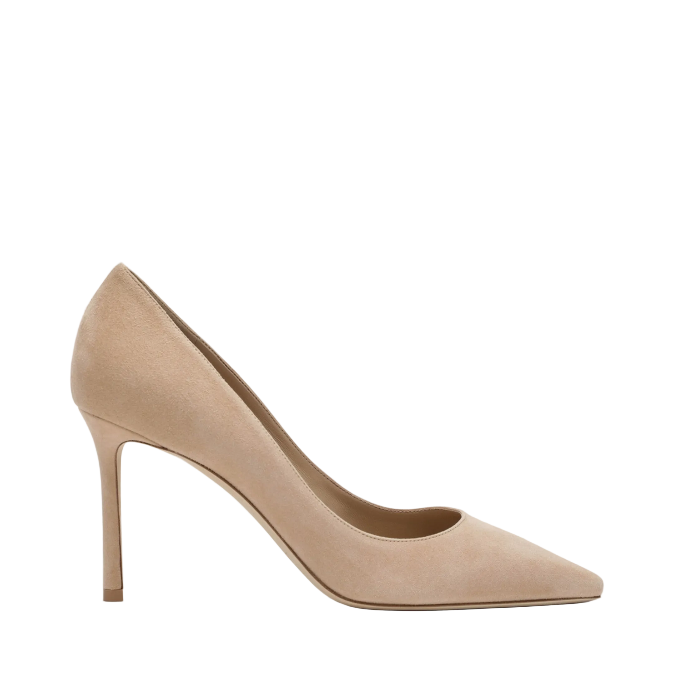 Light Beige Suede Pumps - Image 1