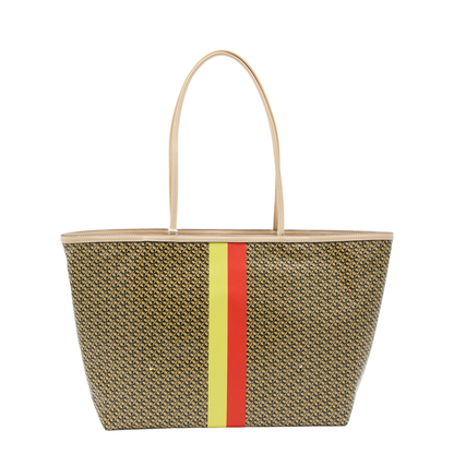 Racer Coated Canvas Tote - Tan Printed - Image 5