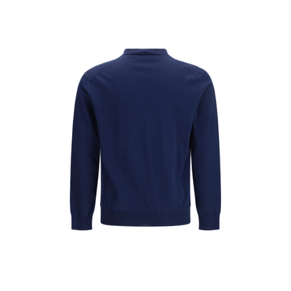 Midnight Blue Cotton Sweater - Image 2