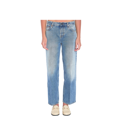 Straight Fit Denim Pants in Light Blue - Image 1