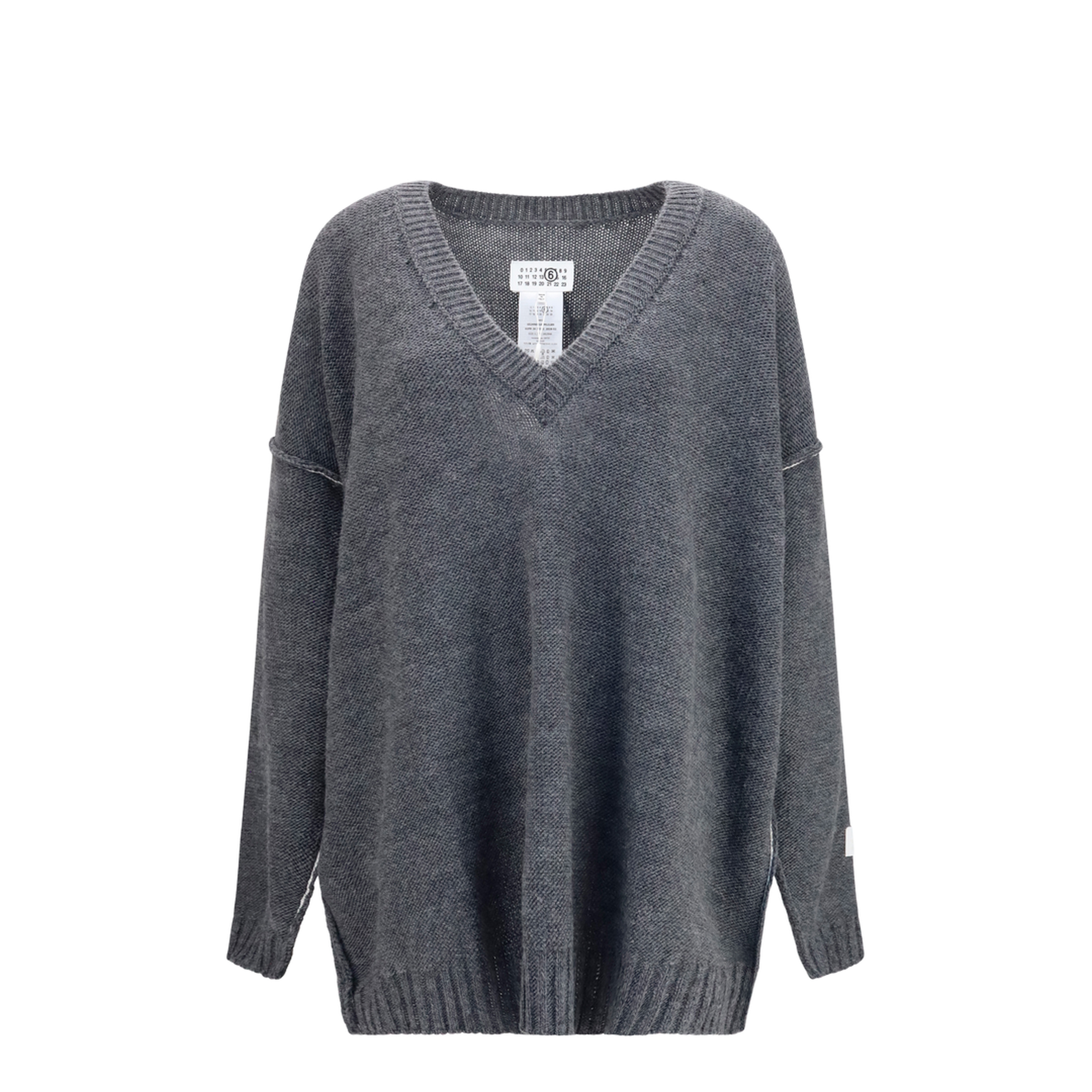 Oversized V-neck Sweater - Image 1