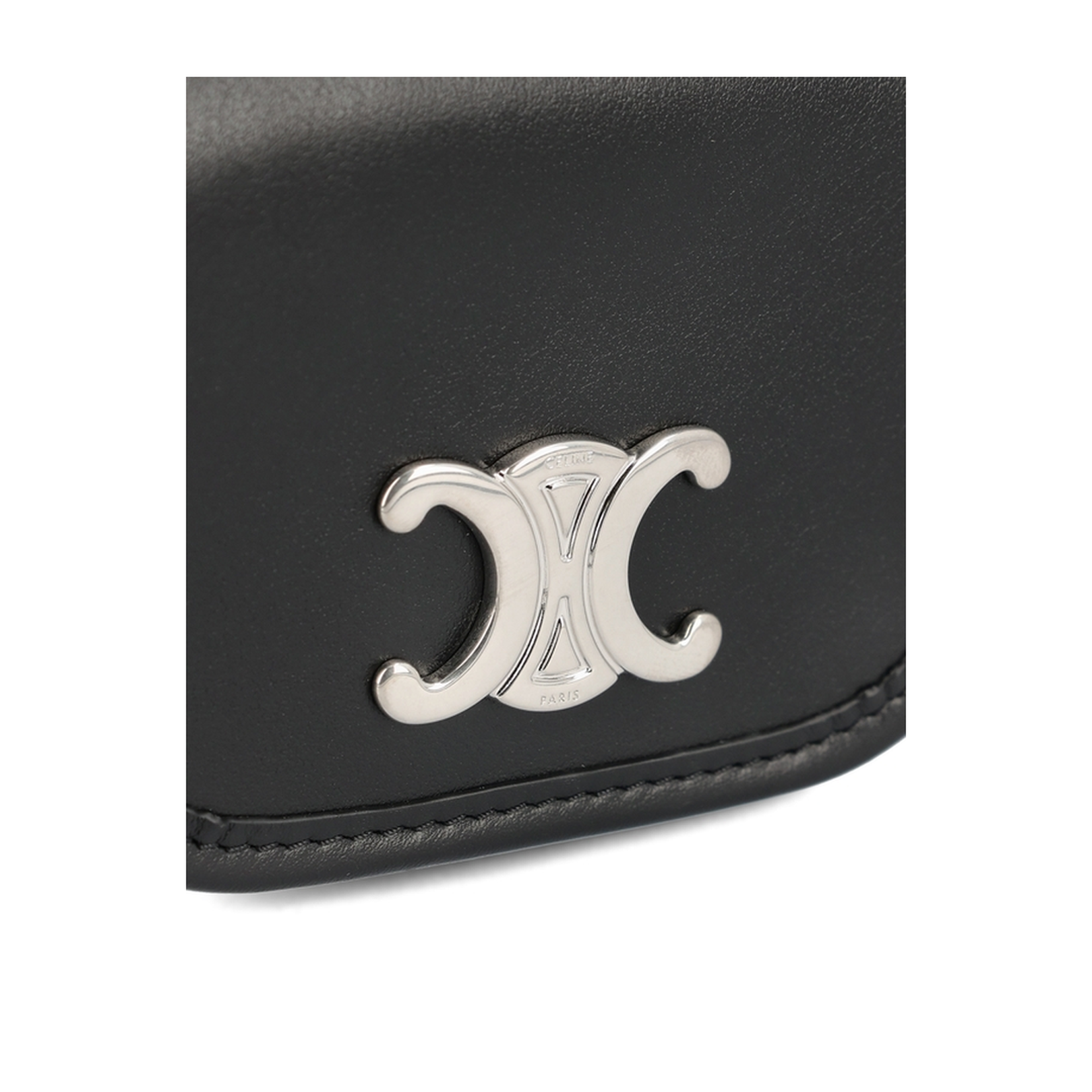 Keyring Nano Besace Triomphe Leather Black - Image 4