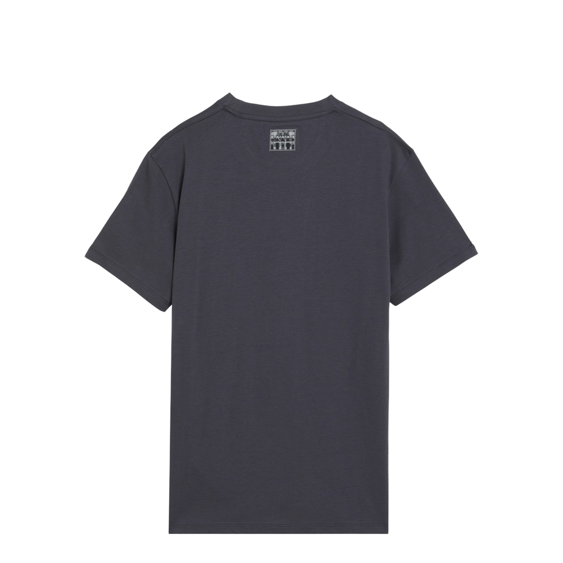 Slim-fit blue cotton T-shirt - Image 2