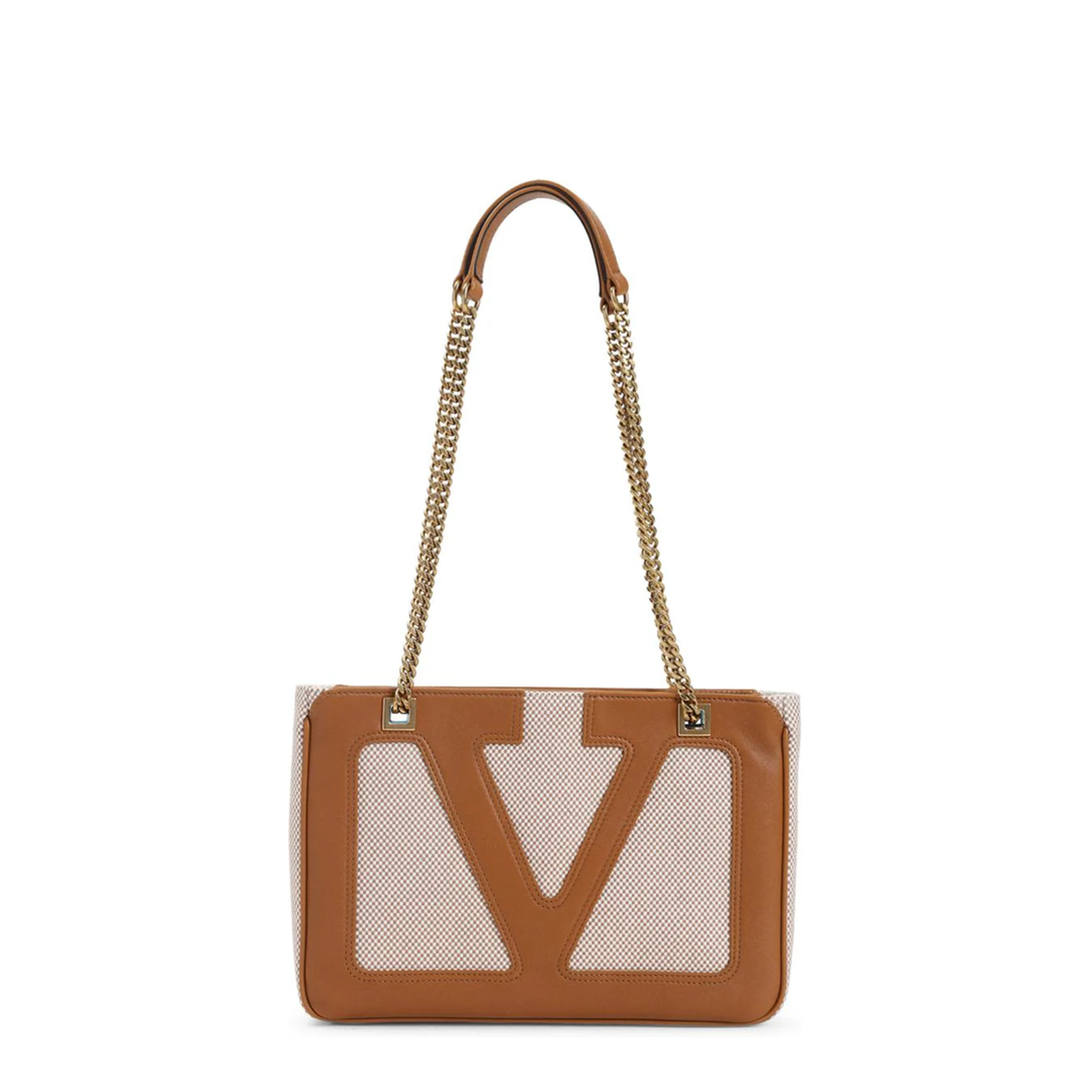 Natural Beige Textile Small Tote Bag - Image 1