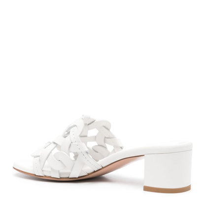 Leather Sandals In White - Image 2