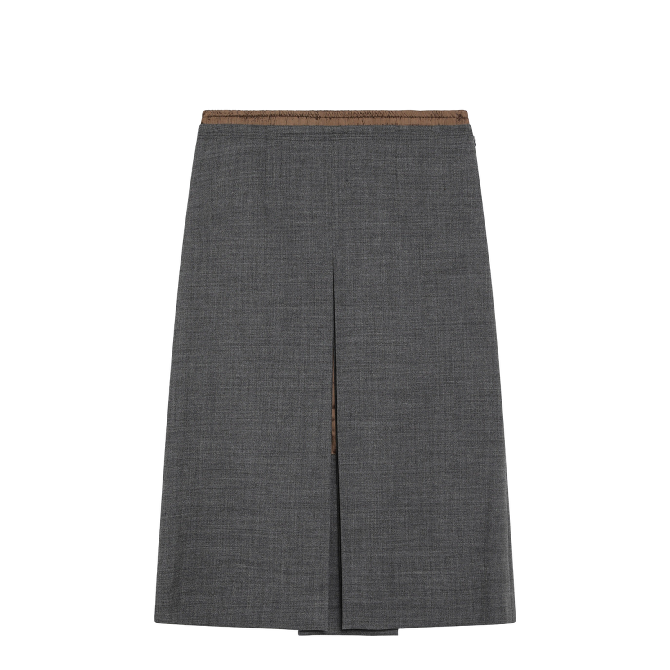 Slate Grey Wool Skirt - Image 1