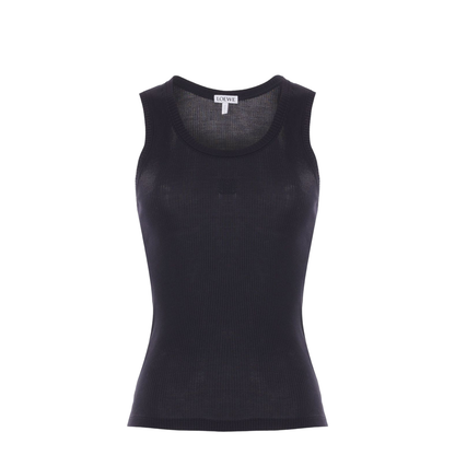 Anagram Tank Top in Silk Black - Image 1