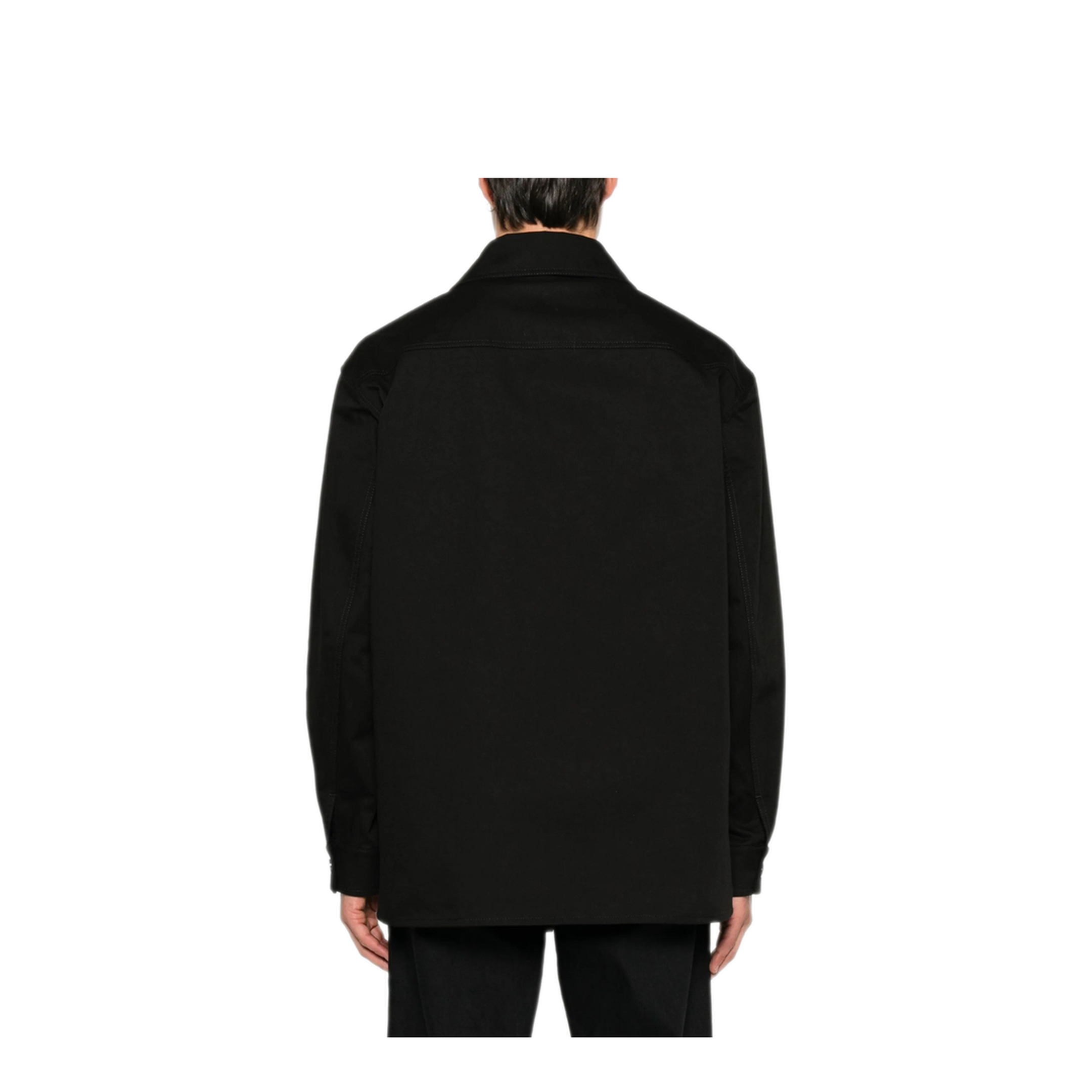 Cotton Gabardine Shirt Jacket with Vlogo - Image 4