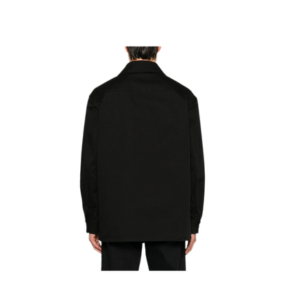 Cotton Gabardine Shirt Jacket with Vlogo - Image 4
