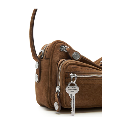 Camero Party Suede Shoulder Bag - Cognac Brown - Image 5