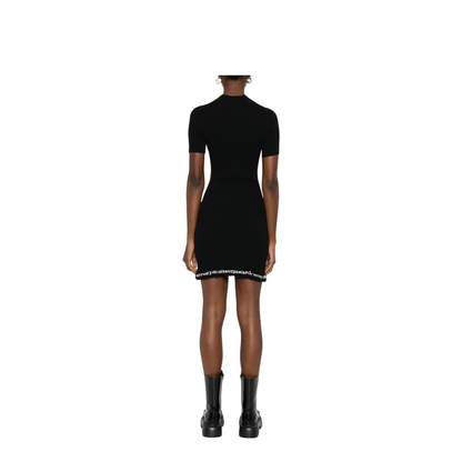 Ribbed Short-Sleeve Fitted Dress - Image 3